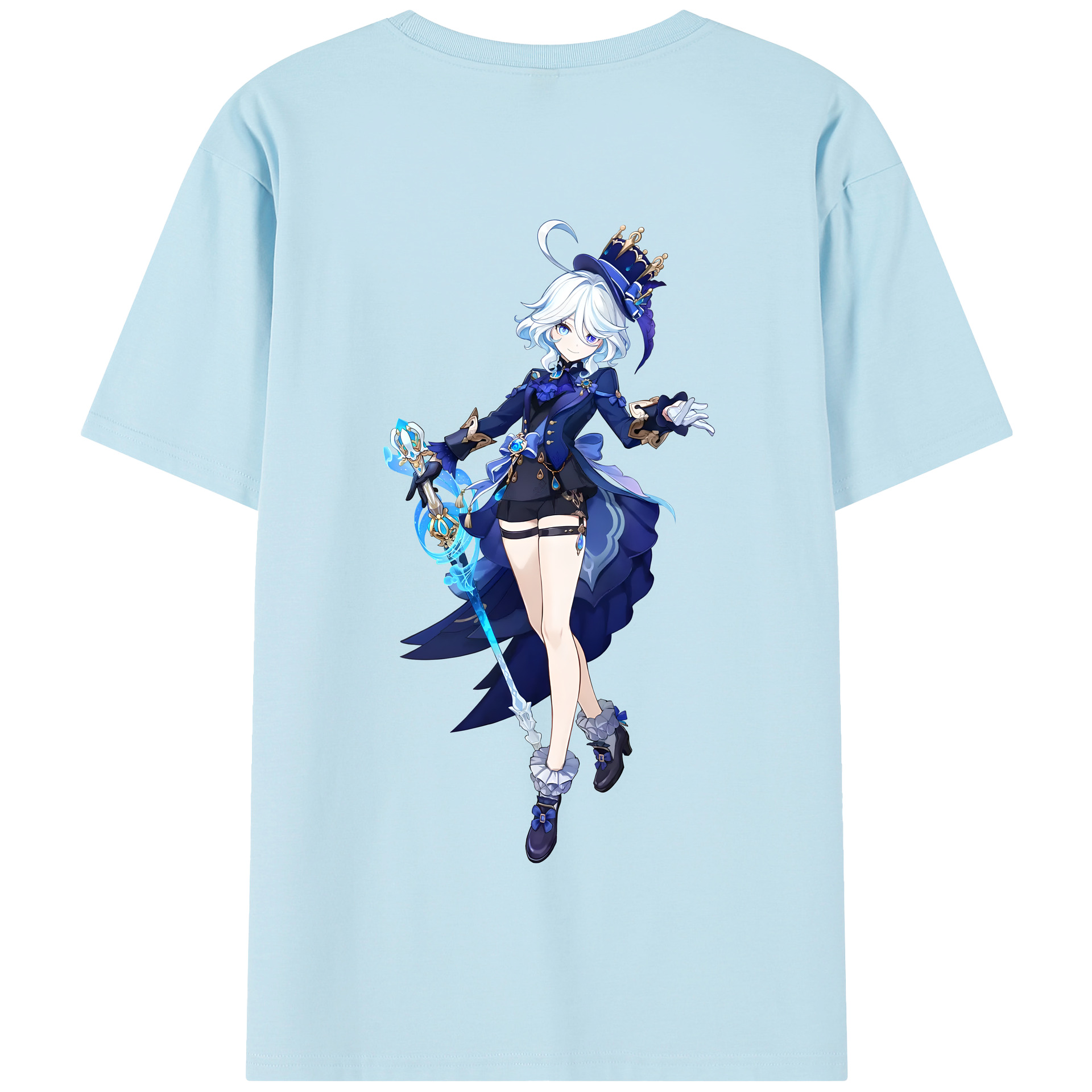 げんし神 フリーナ genshin Furina 綿100％半袖Tシャツ（背面プリント）